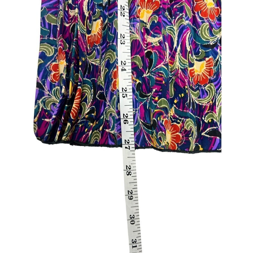 LuLaRoe Women's Pleated Purple Designed Skirt - Picture 5 of 5